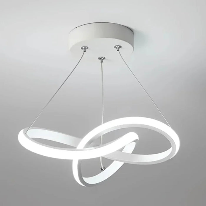 Modern LED Line Pendant Light – 24/30cm Aluminum Hanging Lamp for Entrance, Living Room, and Restaurant Indoor Lighting