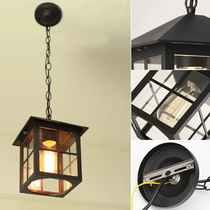 Outdoor Hanging Pendant Light – Waterproof Garden Lamp for Gate, Hallway, Balcony, and Courtyard