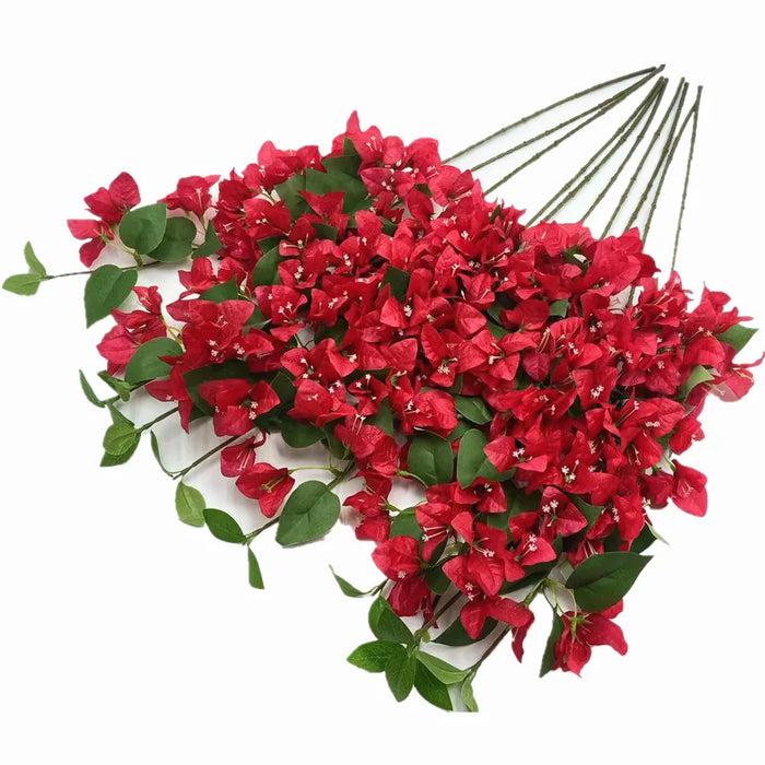 20pcs Artificial Bougainvillea Climbing Vine – 80cm Silk Bougainvillea Flower Branch for Weddings, Parties, and Home Décor