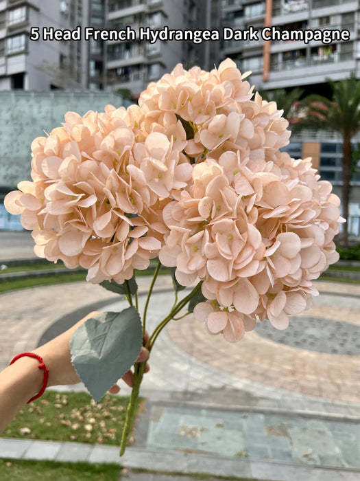Artificial Silk Hydrangea Flower Bouquet – DIY Wedding, Party, and Home Decor – Large Hydrangea Heads for Bridal Bouquets and Floral Arrangements