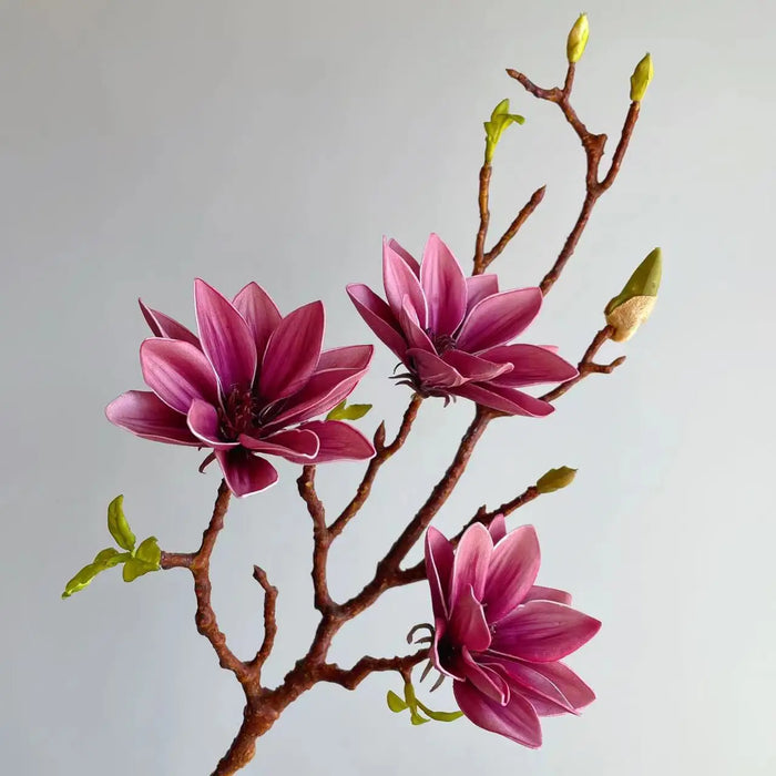 Realistic Artificial Magnolia Flower Stem – Faux Gradient Lotus Branch for Wedding, Party, and Home Table Décor