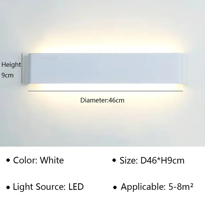 Modern LED Wall Lamp – Stylish Wall Sconce for Bedroom, Living Room, Bathroom, Stairs & Aisle, Indoor Lighting Fixture