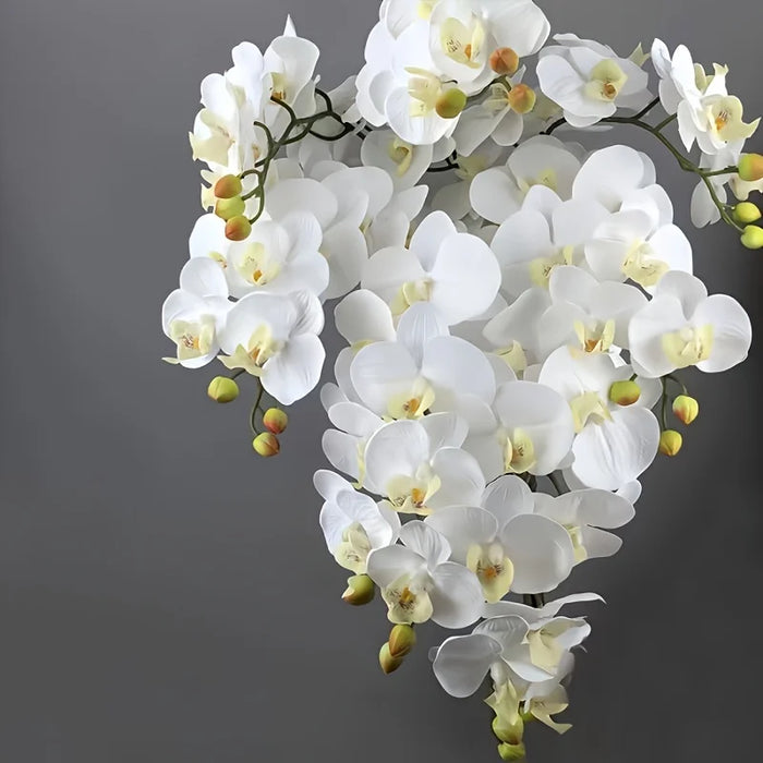 3Pcs Artificial Butterfly Orchid Bouquet – 38 Inch Faux Flowers for Wedding, Home, Garden, and Party Decorations