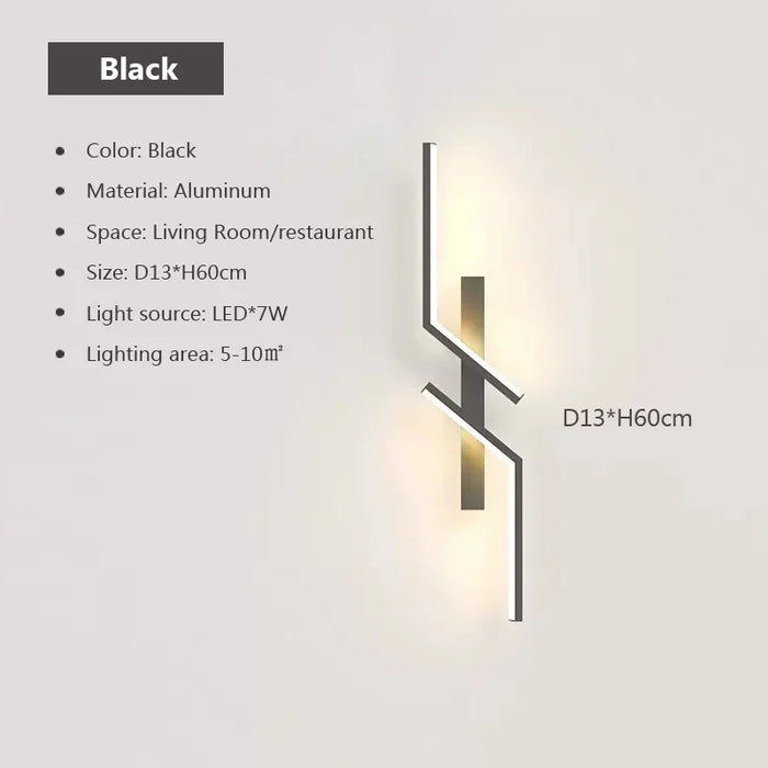 Modern LED Wall Lamp – Minimalist Design, Up & Down Lighting for Bedroom, Living Room, TV Sofa, and Lobby – Dimmable Wall-Mounted Light