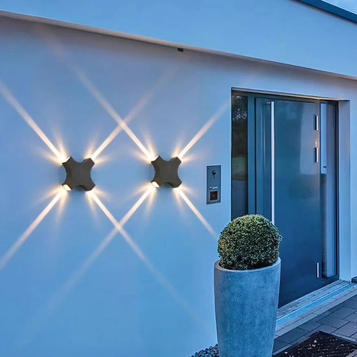 LED Outdoor Wall Lamp – IP66 Waterproof Modern Black Wall Light for Garden, Corridor, and Indoor Spaces (4W/6W/8W)