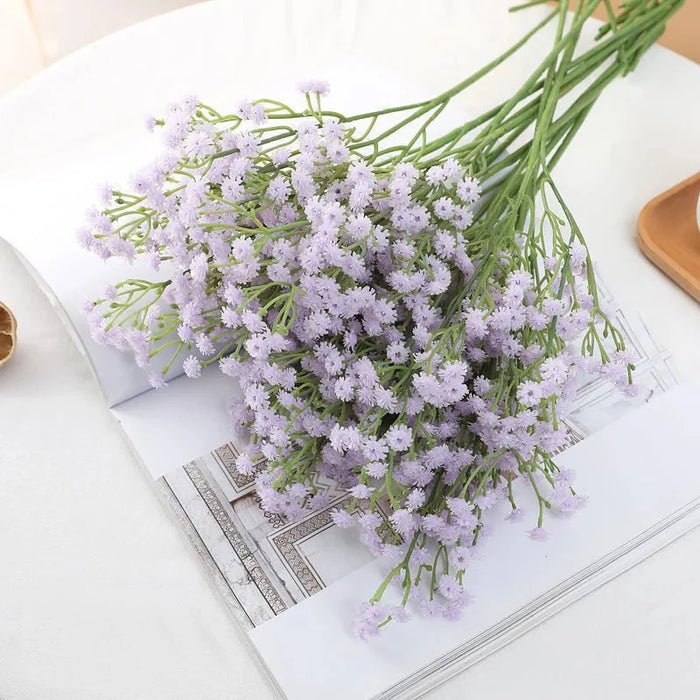 90 Heads Artificial Gypsophila Flowers – 61cm Plastic Floral Branch for DIY Wedding, Party, and Home Decorations