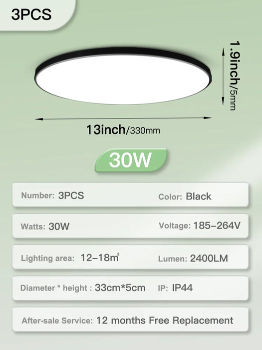 Modern LED Ceiling Light – Energy-Saving Panel Lamp for Kitchen, Bedroom, Living Room, and Corridor