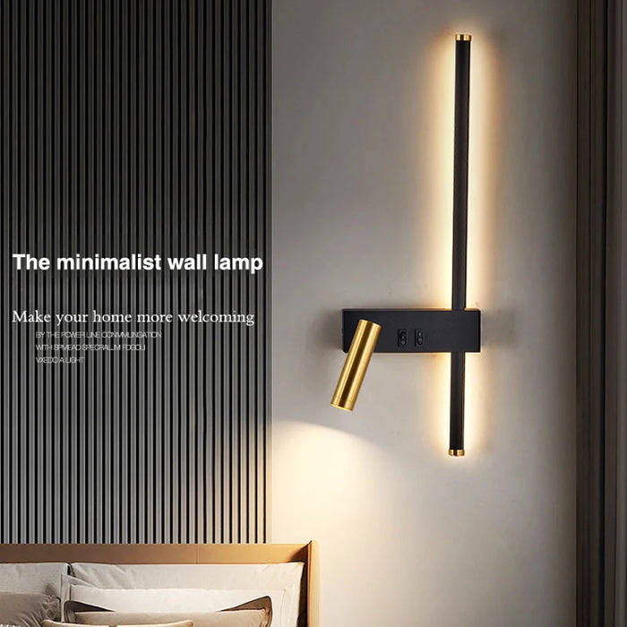 Modern Nordic LED Wall Lamp – Up & Down Lighting for Bedroom, Living Room, and Dining Room – Stylish Wall Sconce Lamp for Interior Home Decor