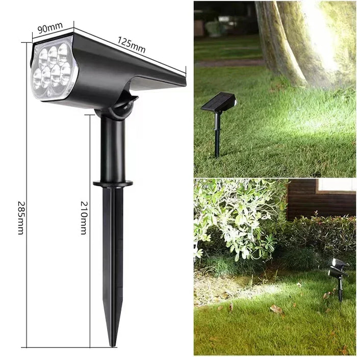 7LED Solar Spotlight – Adjustable IP65 Waterproof Solar Powered Landscape Wall Light for Garden, Pathway, and Yard