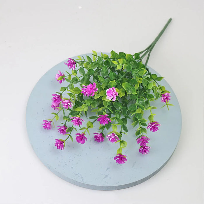 1 Bundle Artificial Flowers – UV Resistant Shrubs, Fake Flower Greenery for Office, Kitchen, Wedding & Garden Decoration