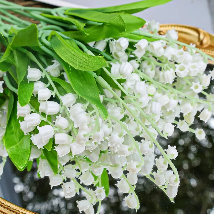 Lily of The Valley Artificial Flowers – 1-20Pcs Plastic Wedding Bouquet, Home & Garden Decoration for Table, Vase, Party & DIY Projects