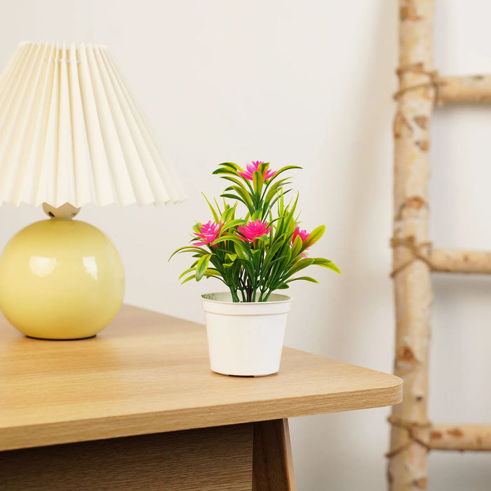 Potted Green Bonsai Artificial Plant – Decorative Fake Flower for Home, Office, Weddings, and Parties