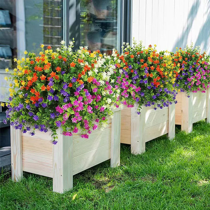 1 Bundle Artificial Flowers – UV Resistant Shrubs, Fake Flower Greenery for Office, Kitchen, Wedding & Garden Decoration