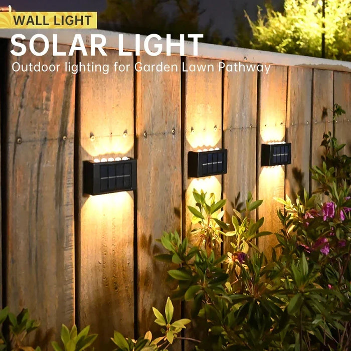 Solar Wall Lights Outdoor – Waterproof LED Solar-Powered Security Lights for Garden, Yard, Fence, and Home Decoration