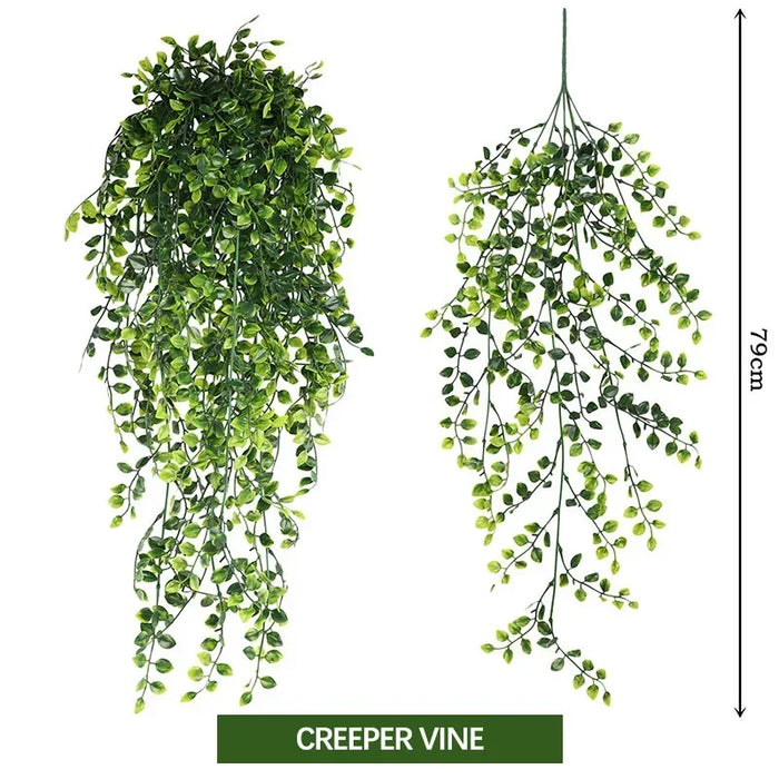 Artificial Monstera Leaf Vine Garland – Green Hanging Plants for Wall Decor, Home, Garden, Wedding, and Party Decoration – Faux Monstera Vine for Indoor and Outdoor Spaces