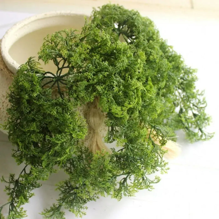 Artificial Moss Plant Hanging Grass – 8-10 Branch Plastic Decorative Foliage for Wedding, Home & Outdoor Decoration