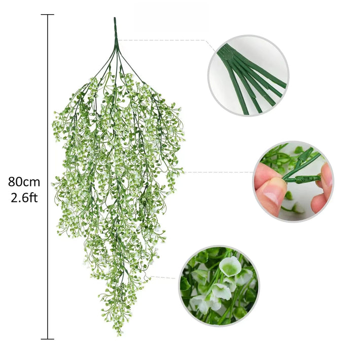 30-inch Artificial Eucalyptus Vine – Lifelike Fake Plant for Home, Wedding, Garden, and Outdoor Decoration