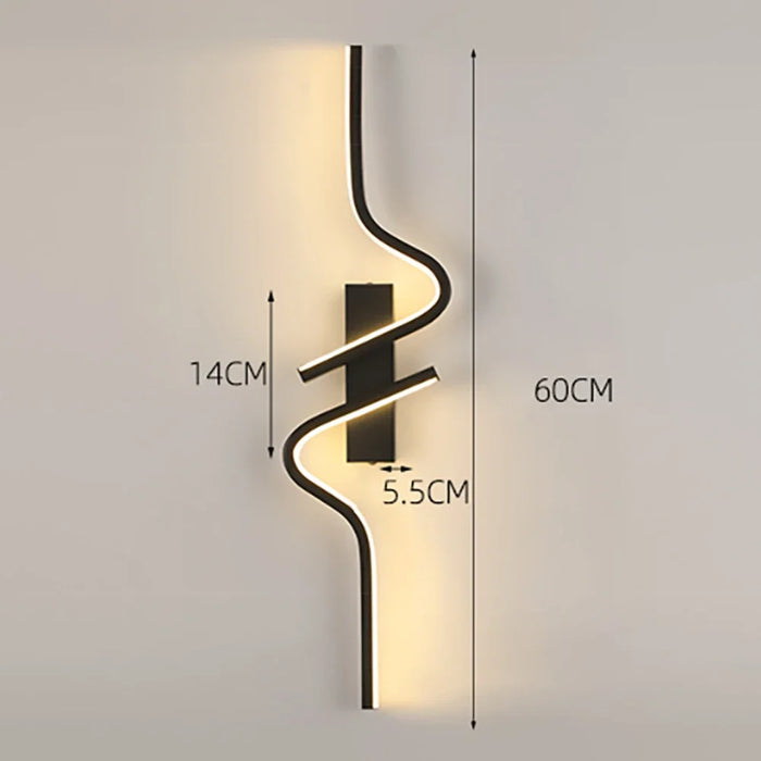 Minimalist LED Wall Lamp – Modern Strip Light for Living Room, Bedroom, Bathroom, and Staircase