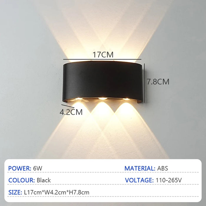 Modern LED Wall Light – Waterproof Indoor & Outdoor Wall Lamp for Living Room, Corridor, Garden, Porch, and Courtyard (Warm/White Light, IP65, 2W–10W Options)