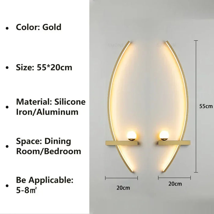 Nordic LED Wall Lamp – Modern Stripes Wall Sconce for Bedroom, Living Room, Study, and Stairs – Indoor Lighting Fixture with Up & Down Luster