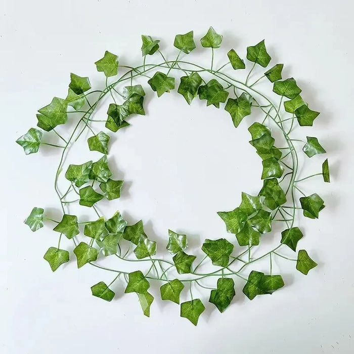2.1m Artificial Ivy Leaf Garland – Lifelike Green Vine for Home, Garden, and Wedding Decoration – Silk Hanging Vine for DIY Projects and Party Décor