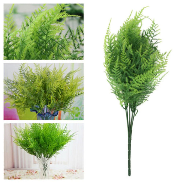 Artificial Asparagus Fern – Lifelike Plastic Ferns with Green Leaves for Home, Office, Wedding, and Table Decorations