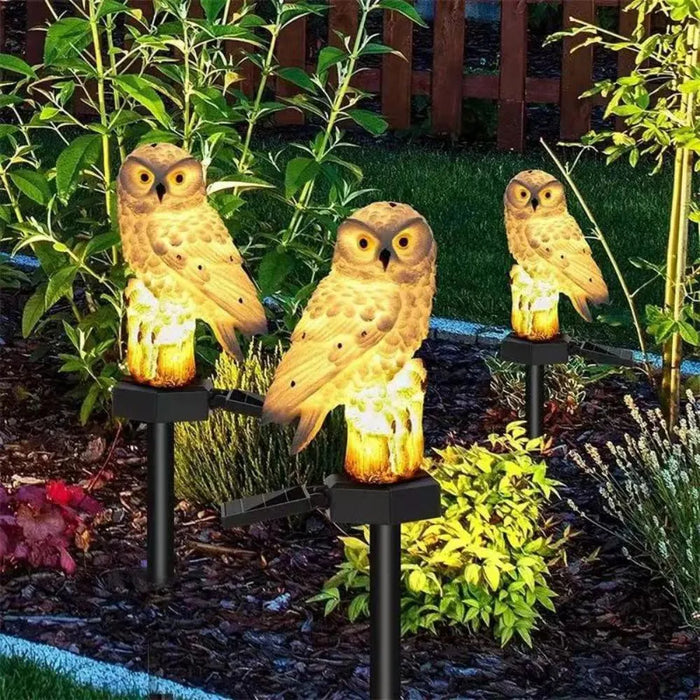 Solar Garden Lamp – Owl & Parrot Animal Outdoor LED Lights for Garden Decoration, Waterproof Solar Powered, IP65