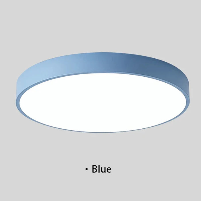 Modern Macaron LED Ceiling Light – Nordic Circular Minimalist Design for Living Room, Bedroom, and Study