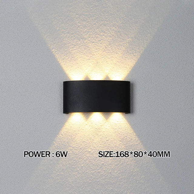 IP65 Waterproof LED Wall Light – Modern Indoor & Outdoor Up & Down Wall Lamp for Bedroom, Living Room, Garden & Staircase