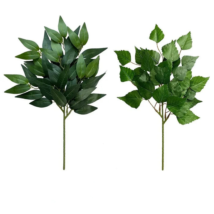 Artificial Eucalyptus Leaves and Apple Leaf Table Flower Arrangement – Realistic Green Faux Plants for Home, Office, and Bridal Shower Decor