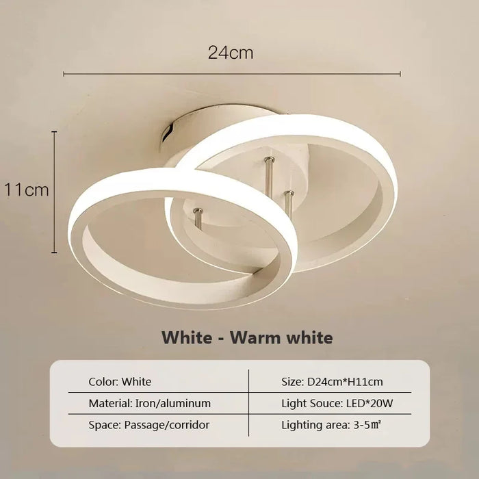 Modern LED Ceiling Light – Dimmable Indoor Lighting Fixture for Corridor, Stairs, Foyer, Balcony, and Bedroom