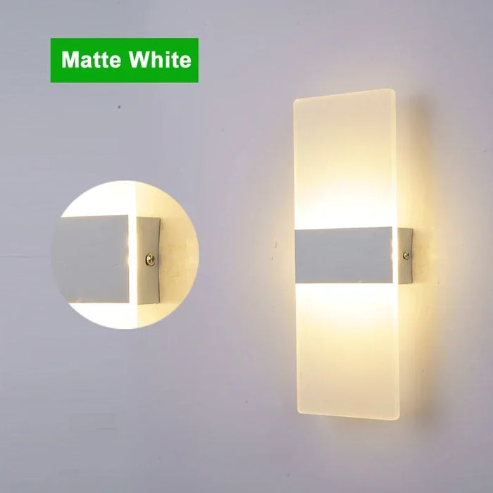 Modern LED Wall Lamp – Up & Down Wall Sconce for Bedroom, Living Room, and Corridor