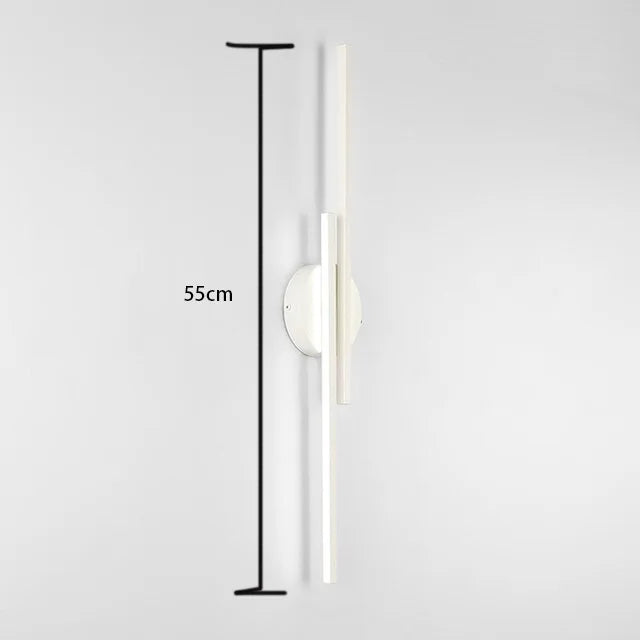 Modern Dual-Line LED Wall Lamp – Dimmable Up & Down Wall Light for Bedroom, Study, Dining Room, and TV Background Decor