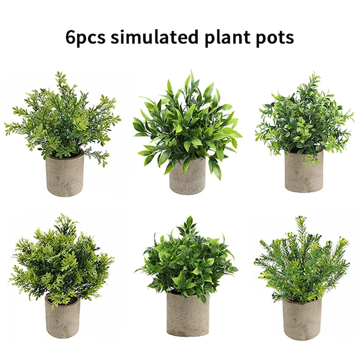Artificial Eucalyptus Plant in Pot – Small Fake Bonsai for Home, Office, and Restaurant Desk Decoration