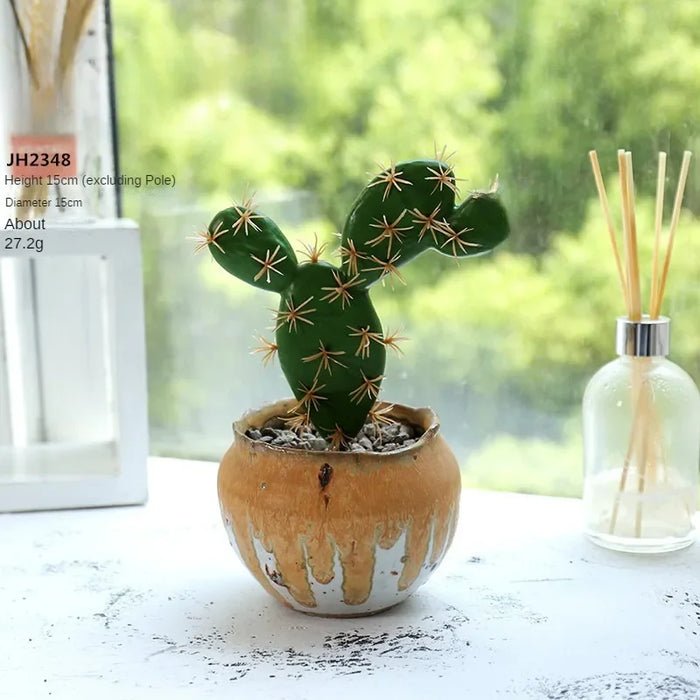 Tropical Artificial Cactus Decoration – Realistic Foam Succulent Plant for DIY Micro Landscape, Home, and Office Decor
