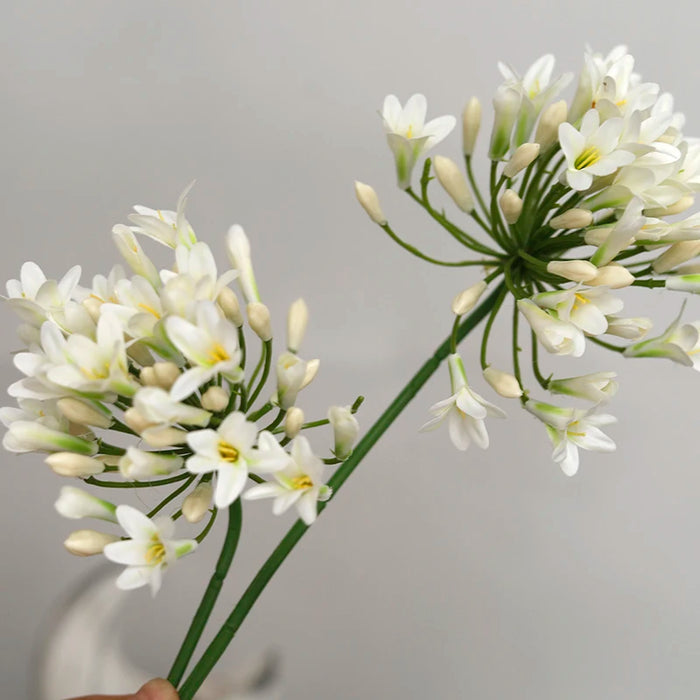 Luxury African Agapanthus Silk Artificial Flower Branch – Wedding, Home, and Table Decoration for Fall & Christmas