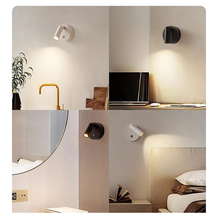 "LED Wall Lamp with Magnetic Rechargeable Design – Wireless Touch Control, Adjustable, and Multi-Function for Bedroom, Kitchen, and Study – Includes Type-C Cable"