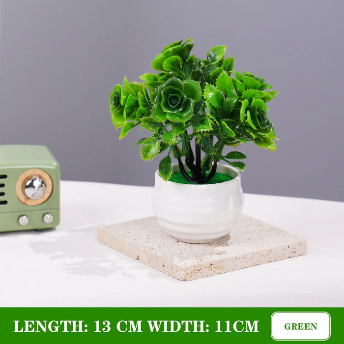 Small Artificial Bonsai Tree – Simulated Potted Plant for Office Desk, Home Decor, and Indoor Table Ornament