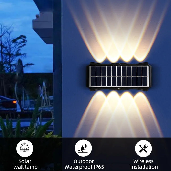 Solar Up Down Wall Light – Waterproof LED Outdoor Wall Lamp for Garden, Balcony & Yard Decoration