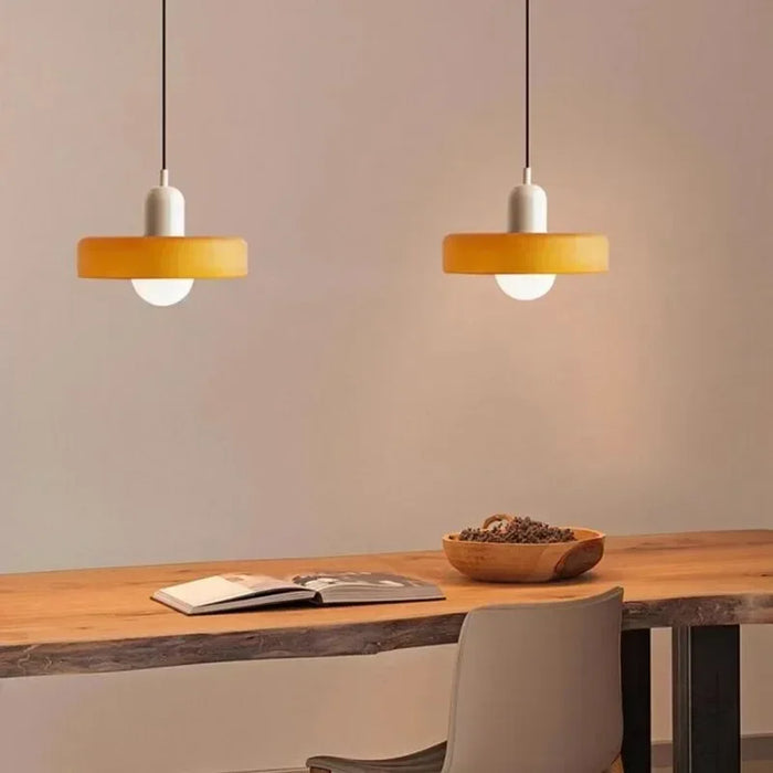 LED Medieval Glass Pendant Light – Candy Color Single Head Lamp for Living Room, Bedroom, and Dining Room