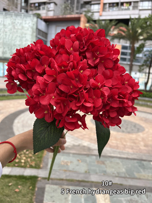 Artificial Silk Hydrangea Flower Bouquet – DIY Wedding, Party, and Home Decor – Large Hydrangea Heads for Bridal Bouquets and Floral Arrangements