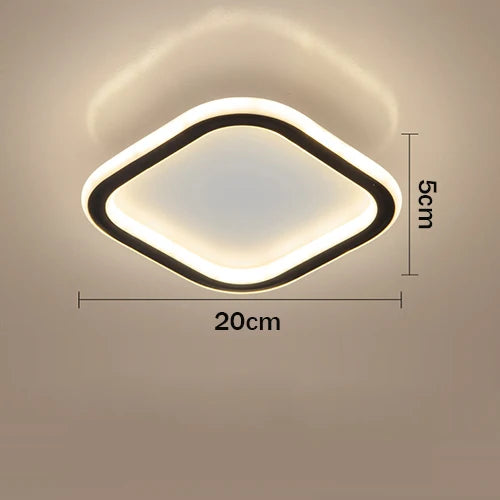 Modern Minimalist Ceiling Light – Square/Round LED Eye Protection Lamp for Bedroom, Study, Living Room, and Lounge Areas (90-260V)