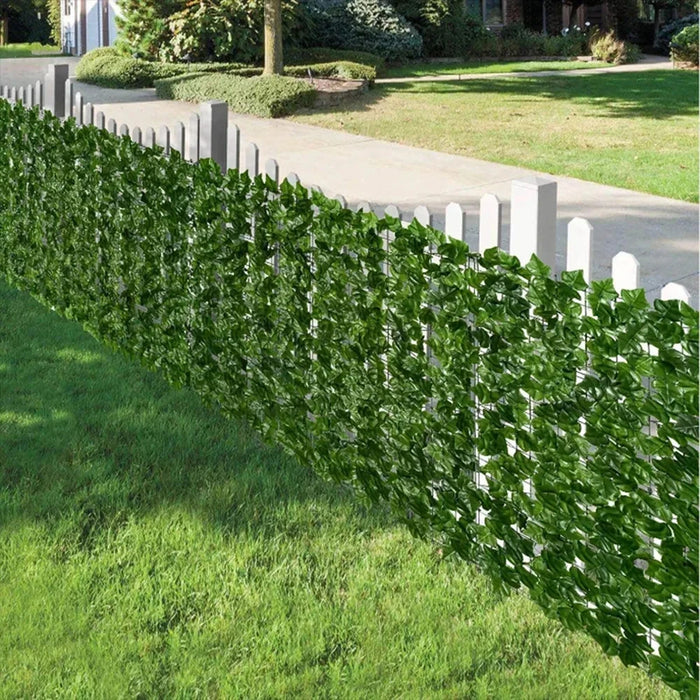 50x200cm Artificial Ivy Hedge Fence Panels – Faux Green Leaf Privacy Screen for Home, Outdoor, Garden, and Balcony Decoration