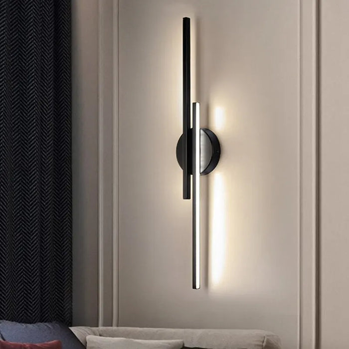 Modern Dual-Line LED Wall Lamp – Dimmable Up & Down Wall Light for Bedroom, Study, Dining Room, and TV Background Decor