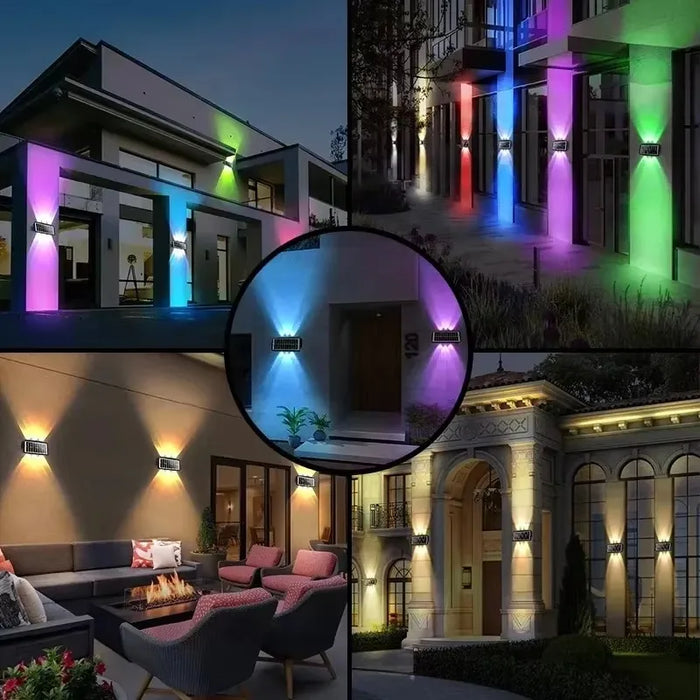 Solar Wall Lamp – Waterproof LED Outdoor Light with Up and Down Luminous Design for Garden, Yard, and Balcony Decoration