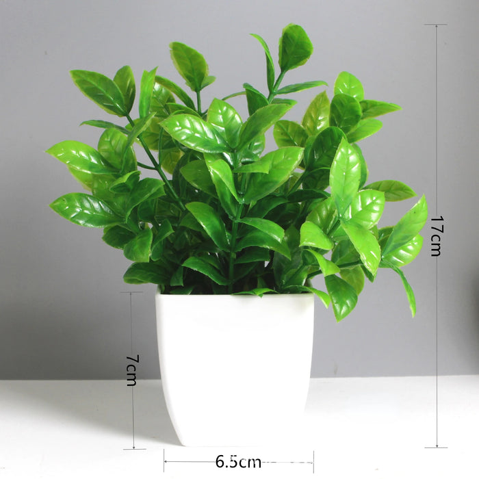 Artificial Bonsai Green Eucalyptus Plant – Realistic Fake Potted Plant for Indoor & Outdoor Home, Bedroom, and Garden Decoration