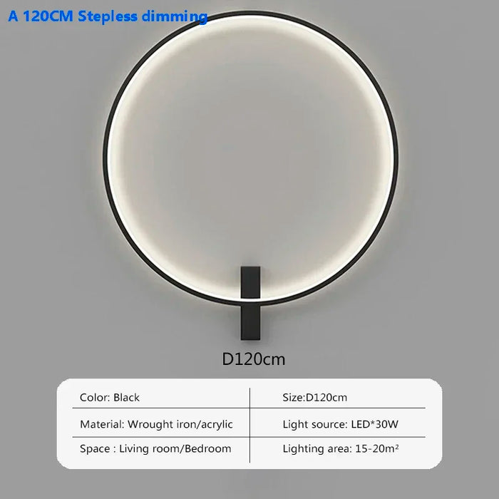 Modern LED Wall Lamp – Luxury Wall Sconce for Bedroom, Living Room, and Stairs – Adjustable Lighting, Dimmable, 80/100/120cm – Remote Control, Up & Down Lighting