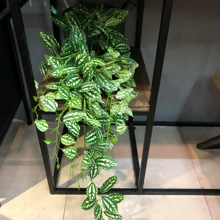 100CM Artificial Green Tropical Vine – Fake Rattan Leaves Garland for Home & Garden Wall Decoration, Bridal Shower & Outdoor Use
