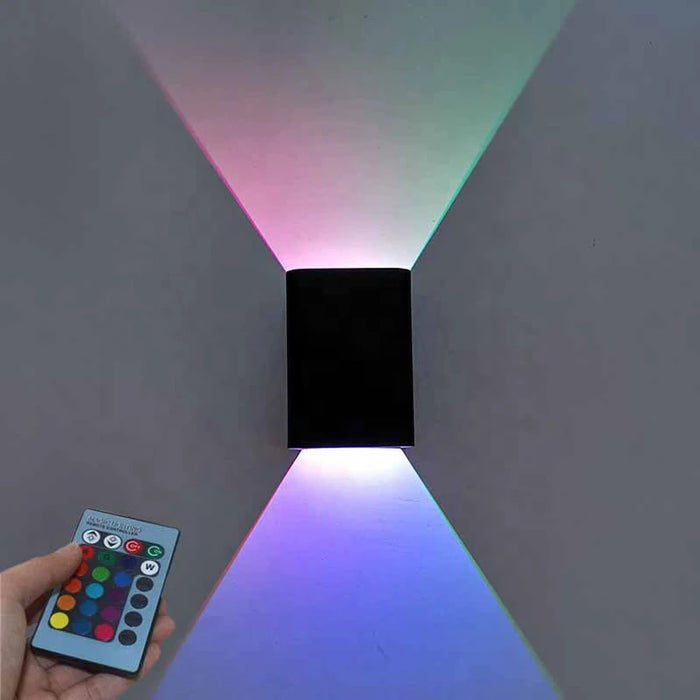 Telecontrol LED Wall Light – 3W Modern Indoor Wall Lamp with Up & Down Colorful Lighting for Living Room, Hallway, and Bedroom