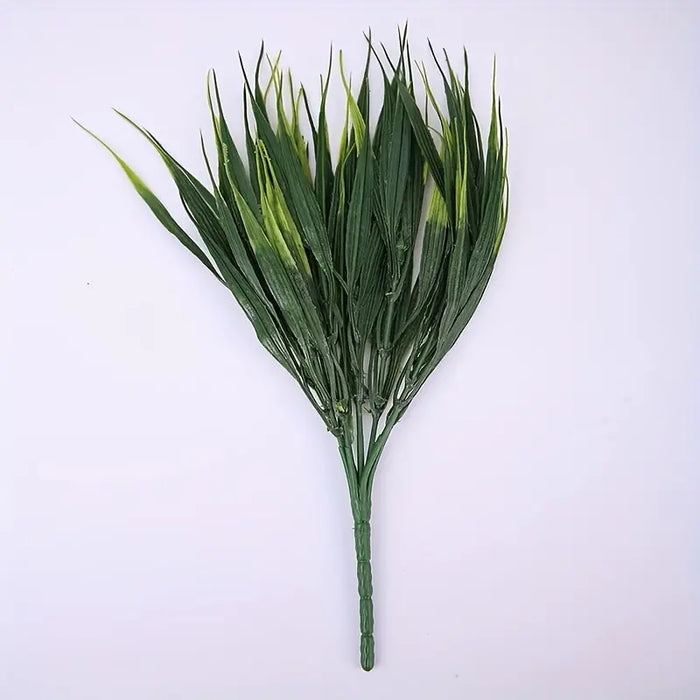 Artificial Grass 5PC Set – 7 Fork Plastic Spring Grass Plants for Home, Garden, and Wall Decoration